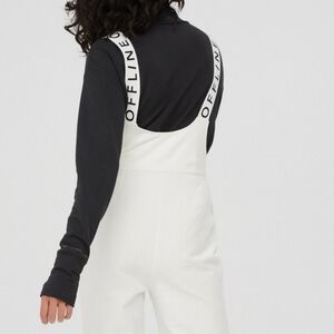 Aerie OFFLINE Chillside Collection White Ski Bib Snowboard Overall. Size L. NWT
